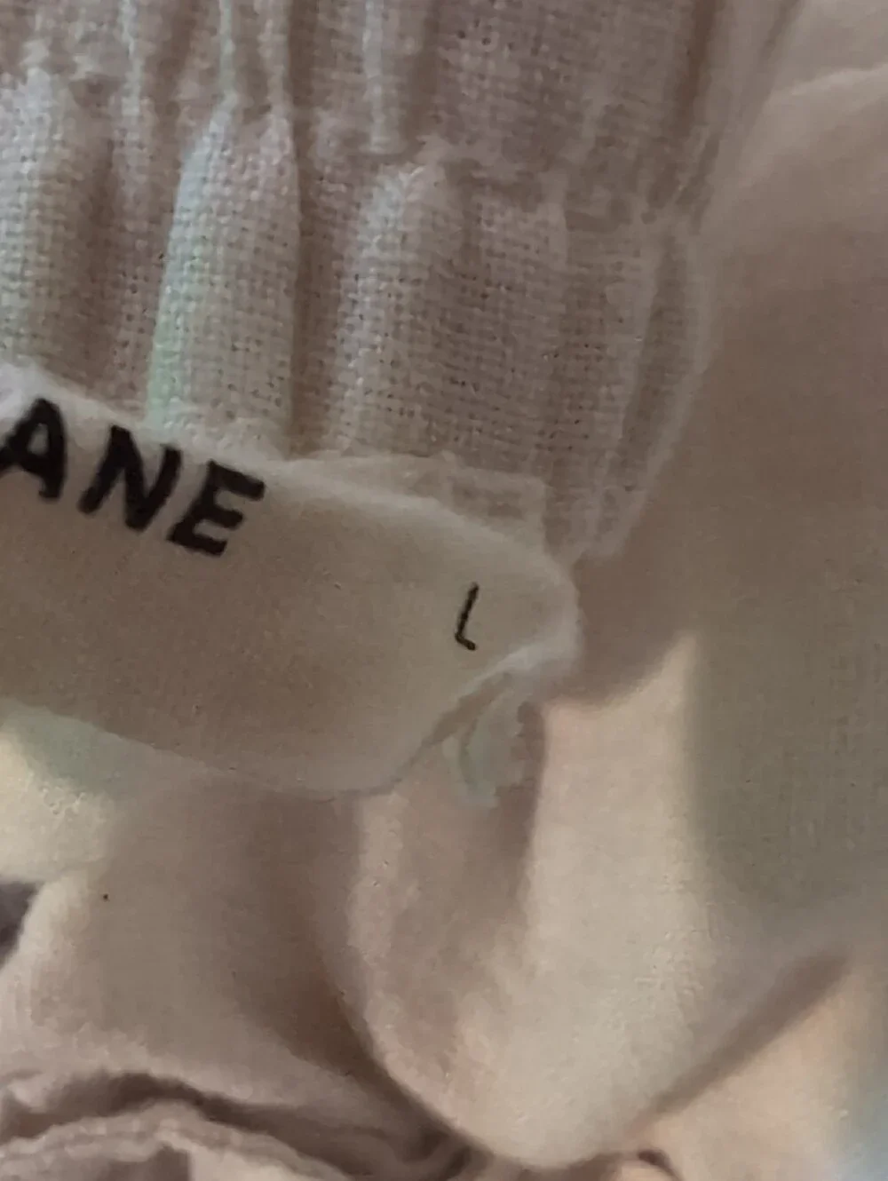 Everlane Flax White Linen Cargo Pants with Drawstring Waist Size Large